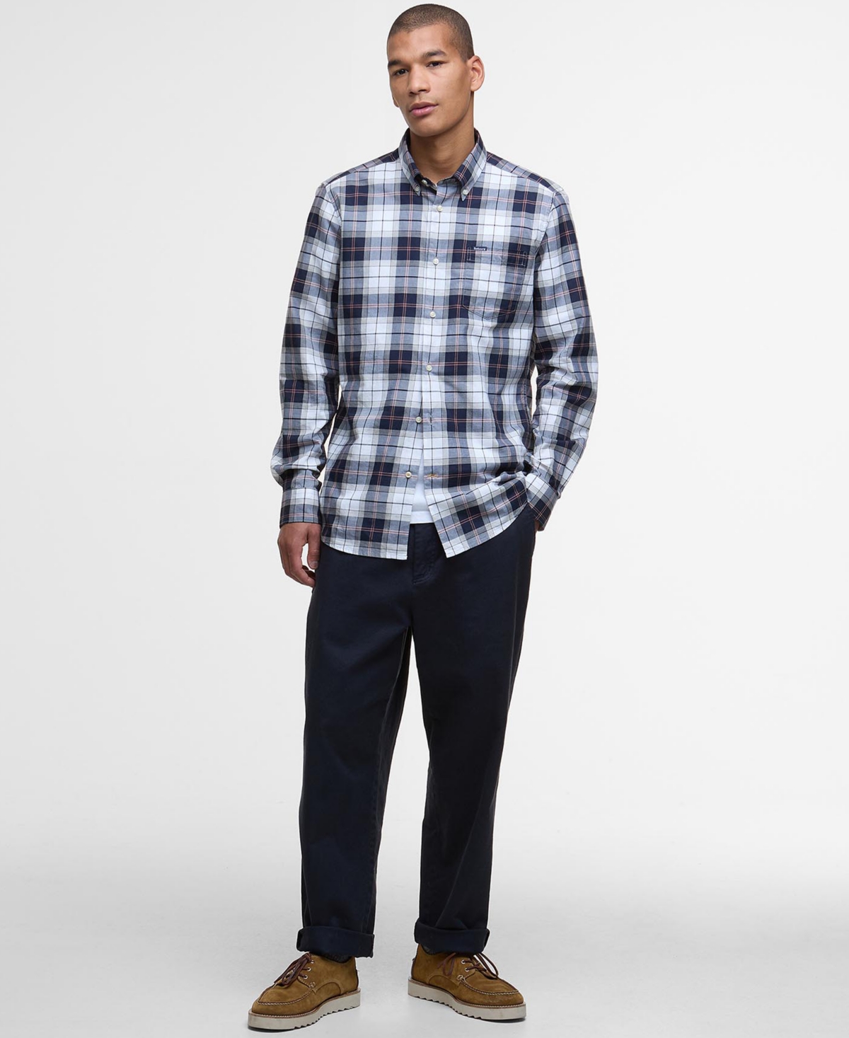 Barbour Men's Turner Tailored-fit Micro-houndstooth Button-down Shirt In Multi