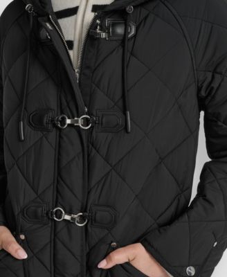 Women's Hooded Toggle Quilted Coat