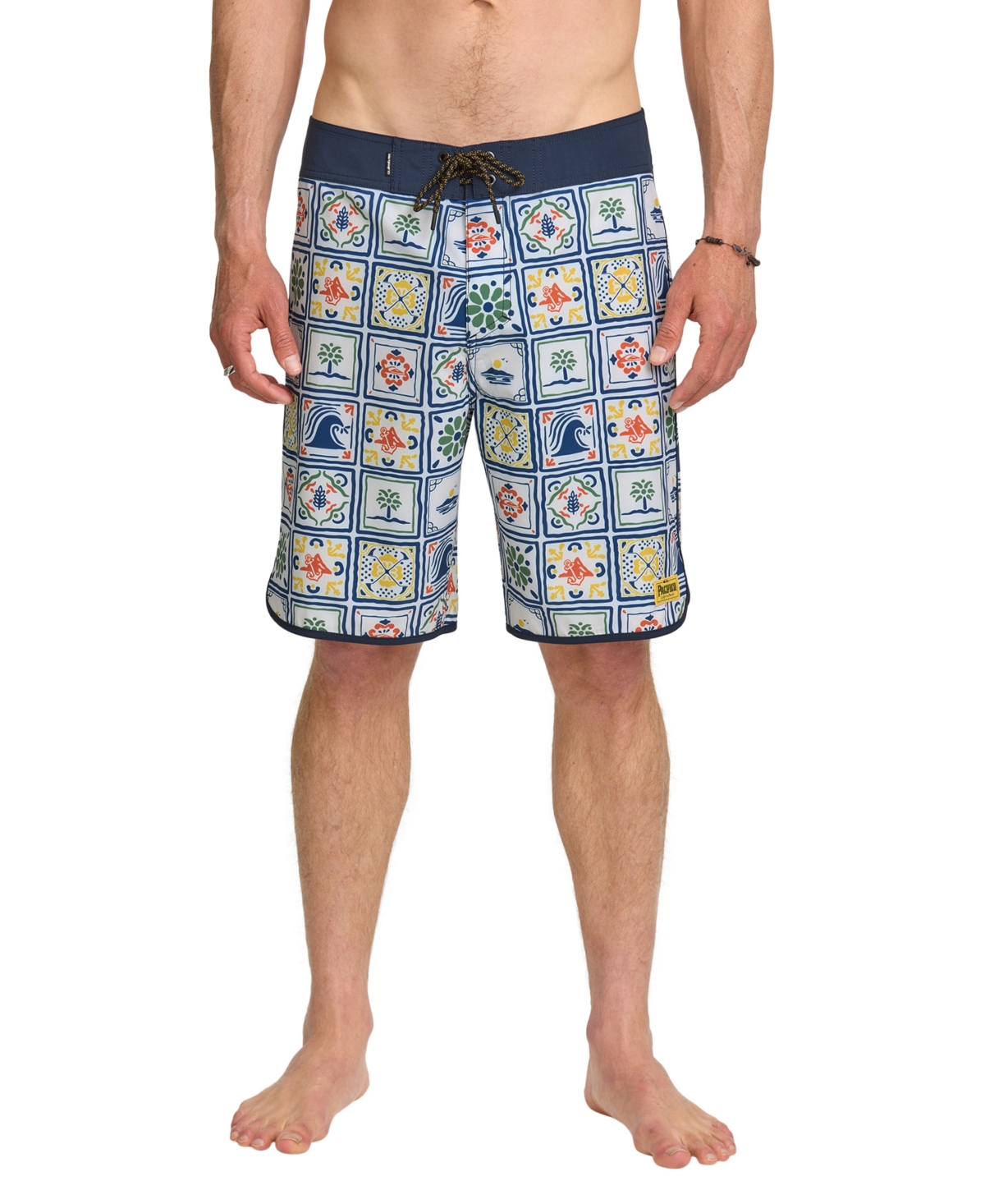 Men's Pacifico Scallop 19 Boardshorts - White