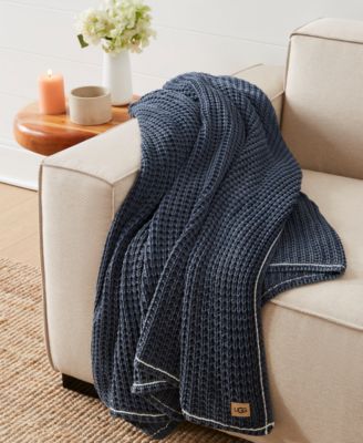 Luna Cotton Waffled Knit Throw, 50" x 70"