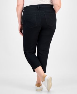 Plus Size Mid Rise Slim Straight Ankle Jeans, Macy's Exclusive