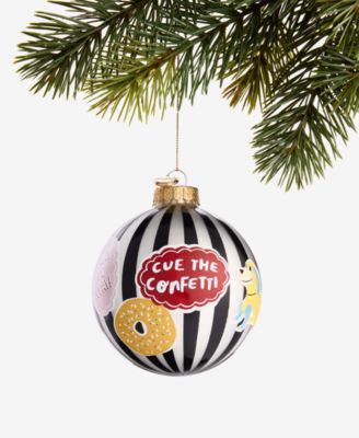 Macy's - Thanksgiving Day Parade New York City Striped Glass Ball Ornament