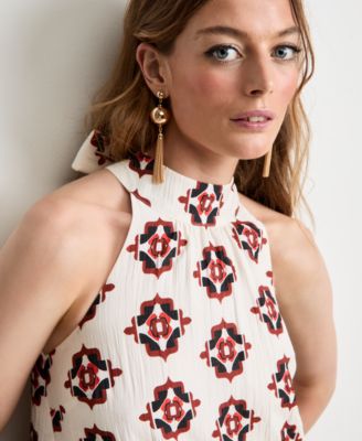 Women's Medallion-Print Sleeveless Dress, Macy's Exclusive - | Alix Friedberg Capsule Collection
