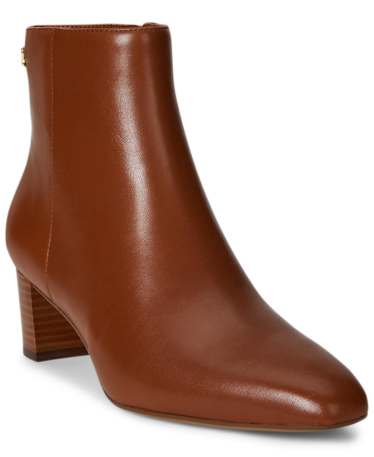 Women's Demi Burnished Leather Booties - Lauren Tan