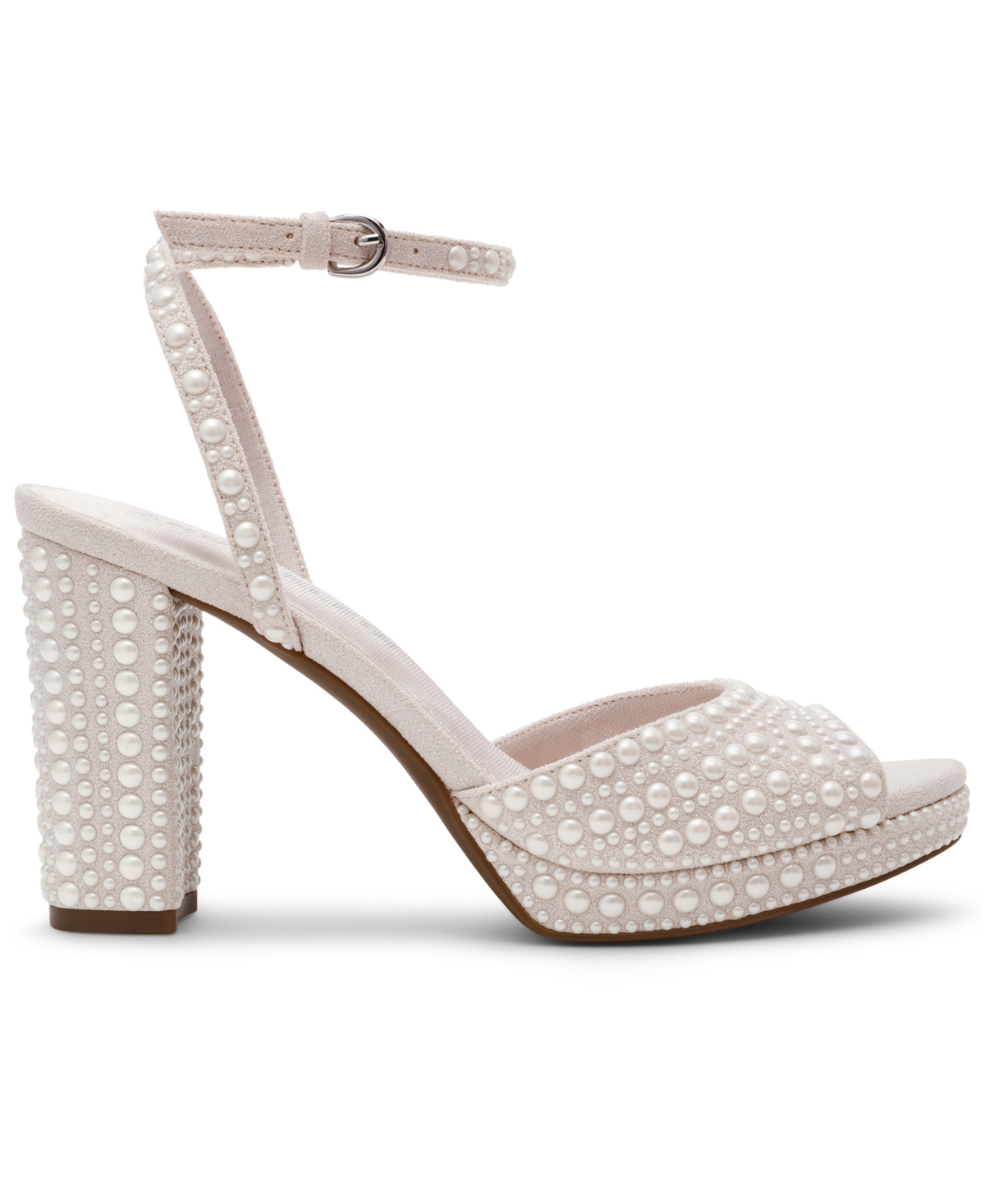 Anne Klein Vanna Ankle Strap Platform Sandal In Neutral