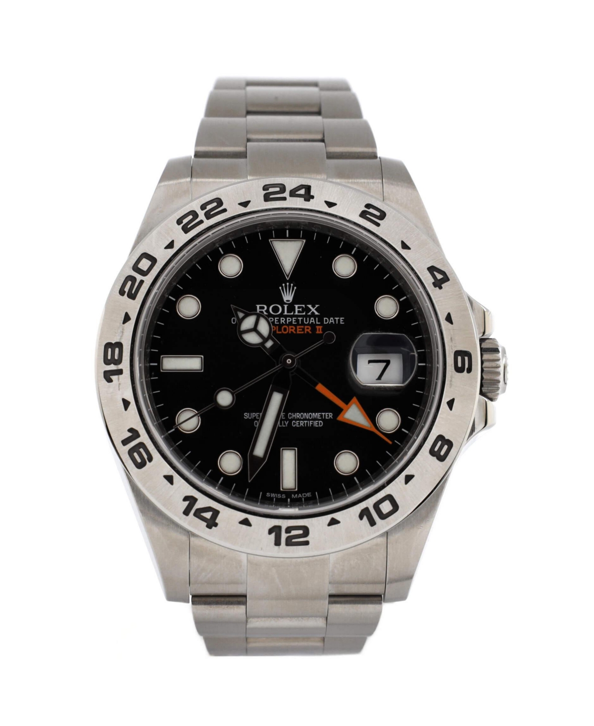 Oyster Perpetual Explorer Ii Automatic Watch in Stainless Steel 42mm - Dial color: black