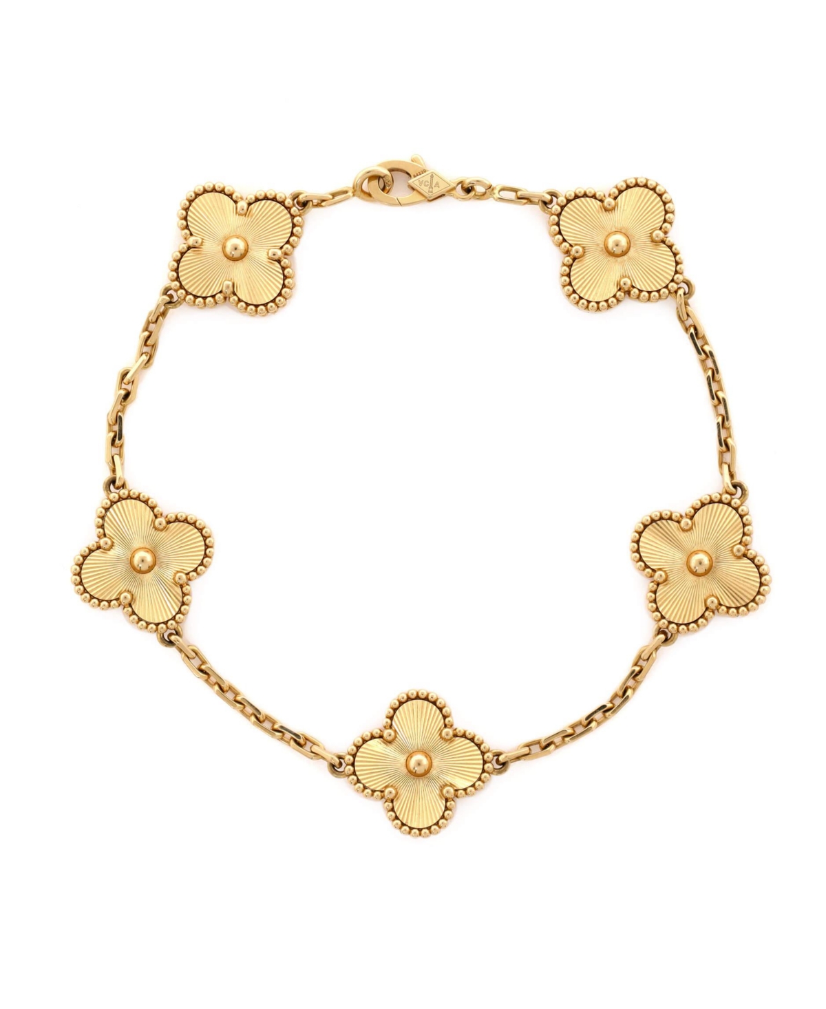 Vintage Alhambra 5 Motifs Bracelet - 18k yellow gold