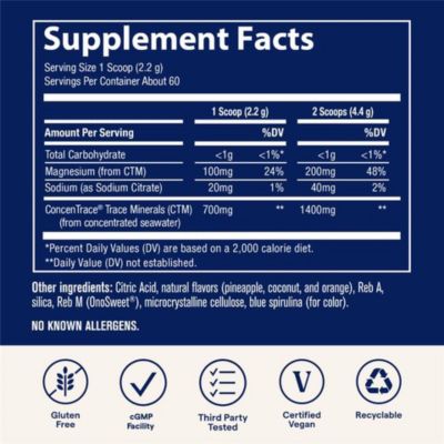 ConcenTrace Daily Mineral Powder Supports Energy & Digestion - 60 Servings