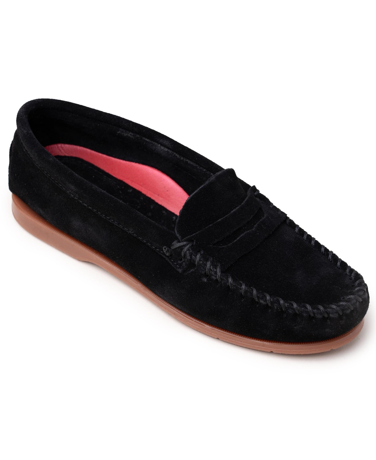 Women's Mellony Penny Suede Loafers - Black