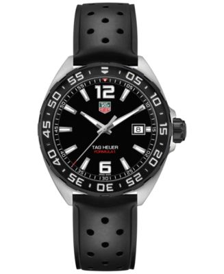 TAG Heuer Men s Swiss Formula 1 Black Rubber Strap Watch 41mm Macy s