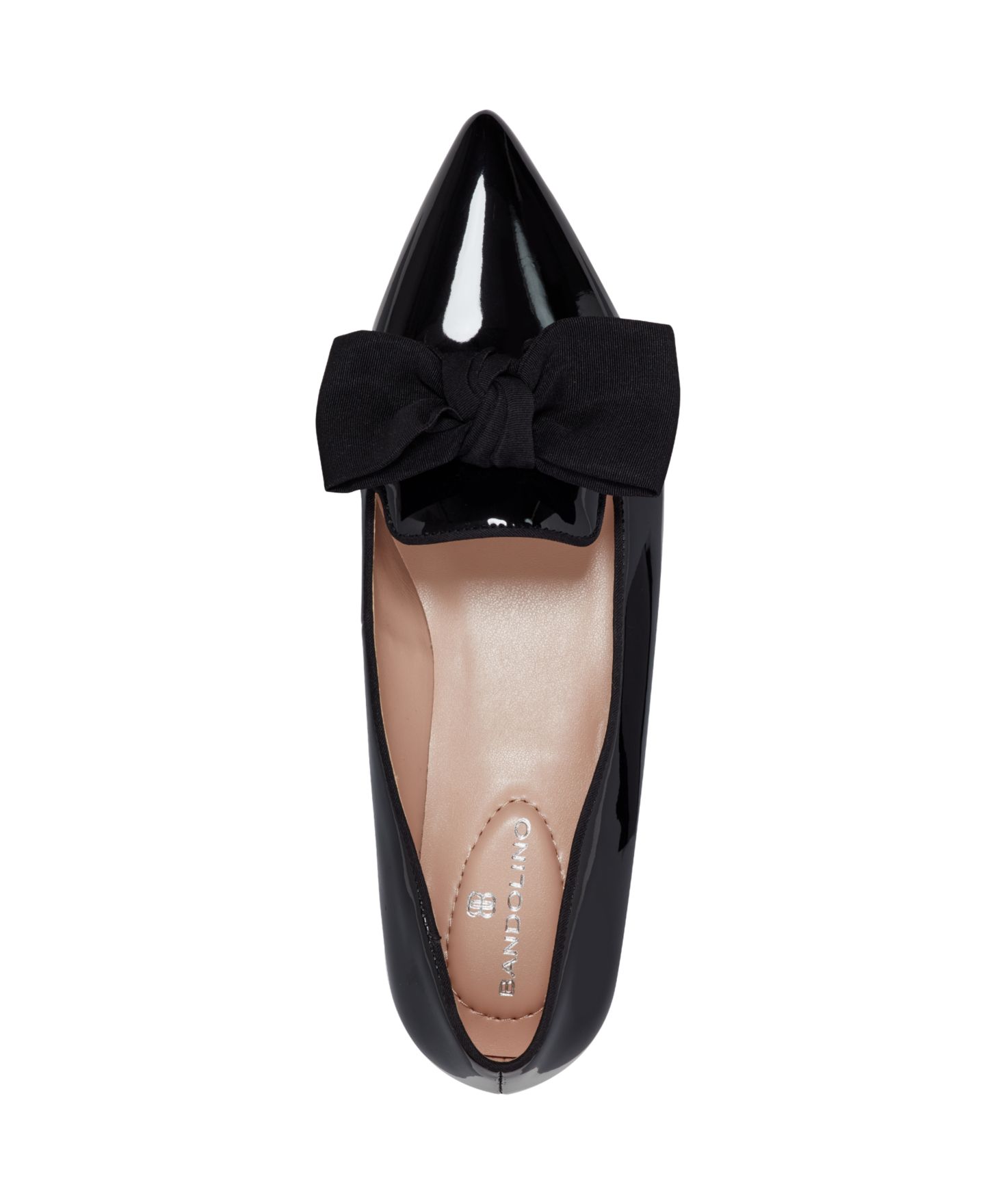 Женские туфли Bandolino Auggie Bow Pointed Toe Tailored, цвет: Чёрный лаковый — фото 4