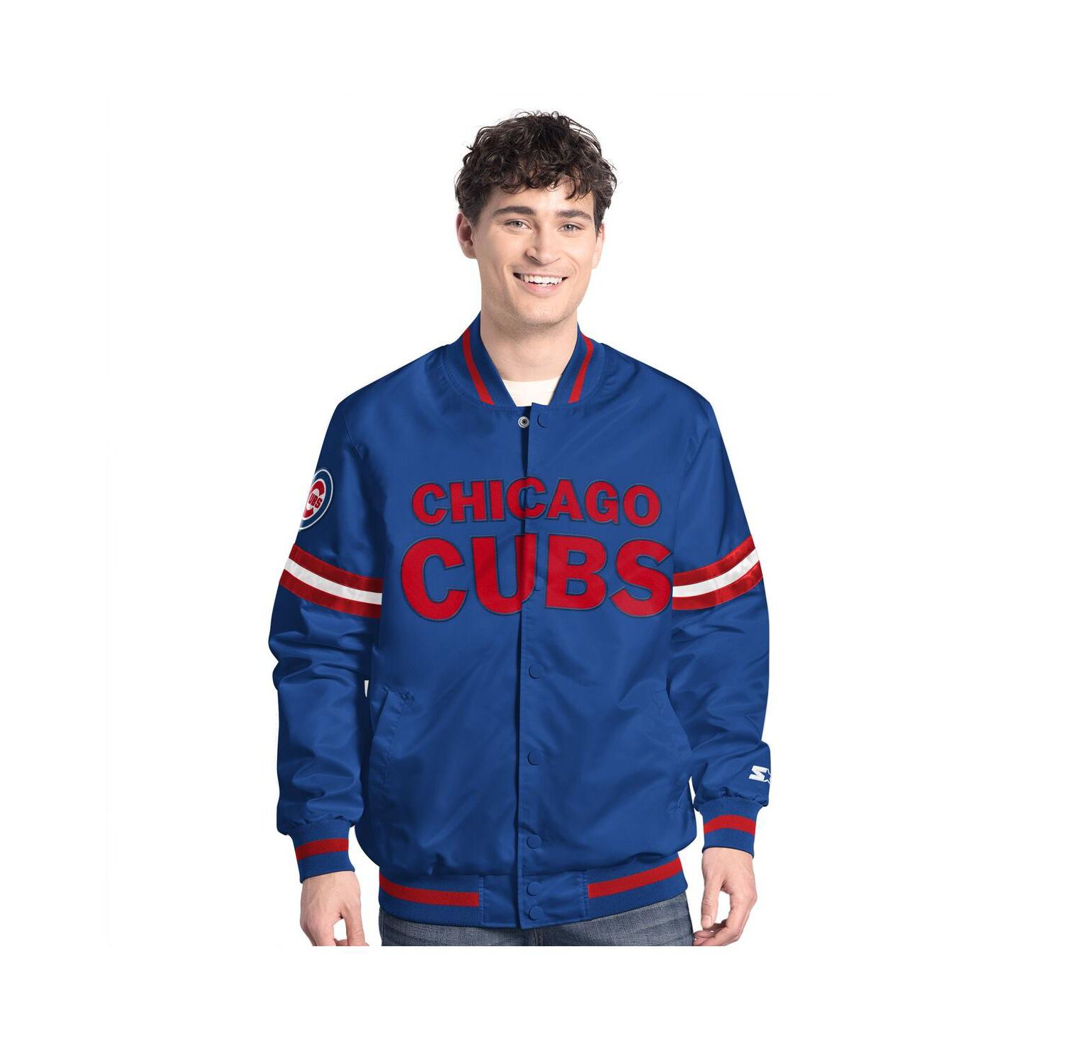 Men's Royal Chicago Cubs Scout Full-Snap Varsity Jacket