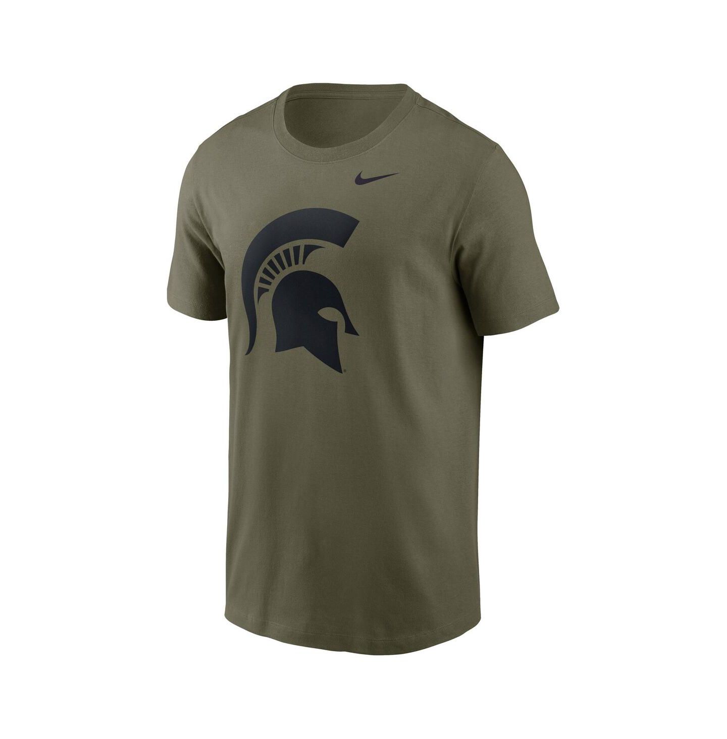 Мужская футболка Nike Olive Michigan State Spartans Primetime Logo Performance — фото 3