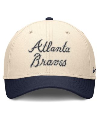 Men's Natural/Navy Atlanta Braves Statement Rise Performance Flex Hat