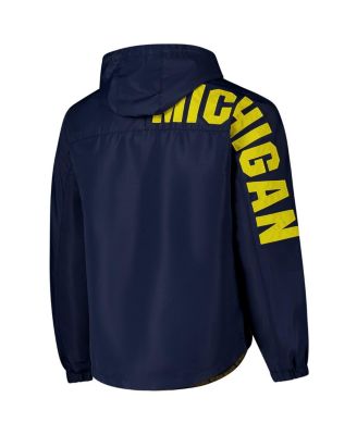 Men's Navy Michigan Wolverines Reloaded Anorak Half-Zip Jacket