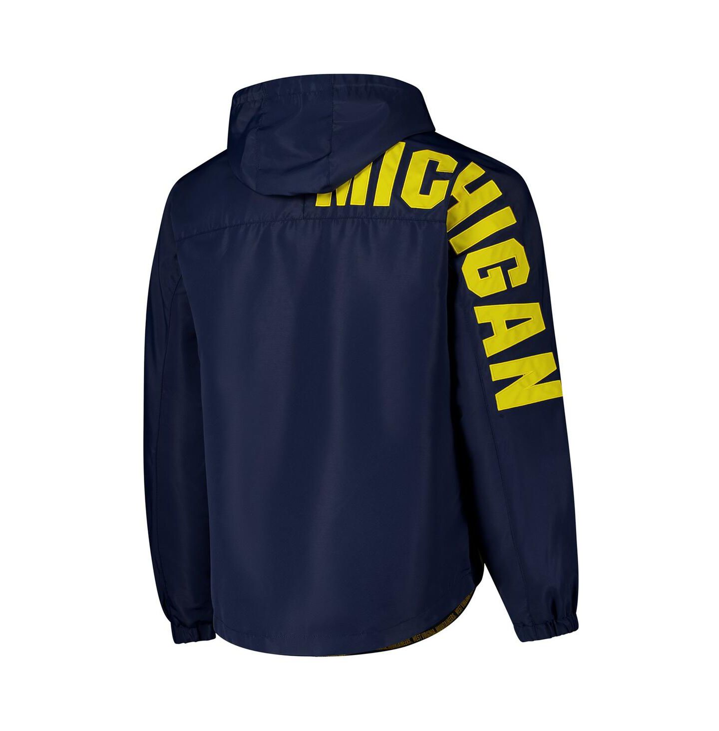 Мужская куртка Colosseum Navy Michigan Wolverines Reloaded Anorak Half-Zip — фото 2