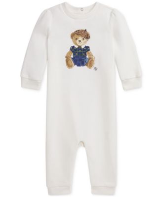 Polo Ralph Lauren - Baby Girls Polo Bear Fleece Coverall