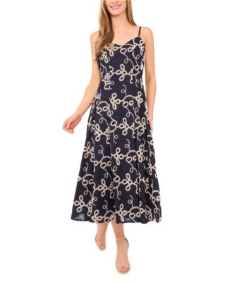 CeCe - Women's Maxi A-Line Embroidered Dress