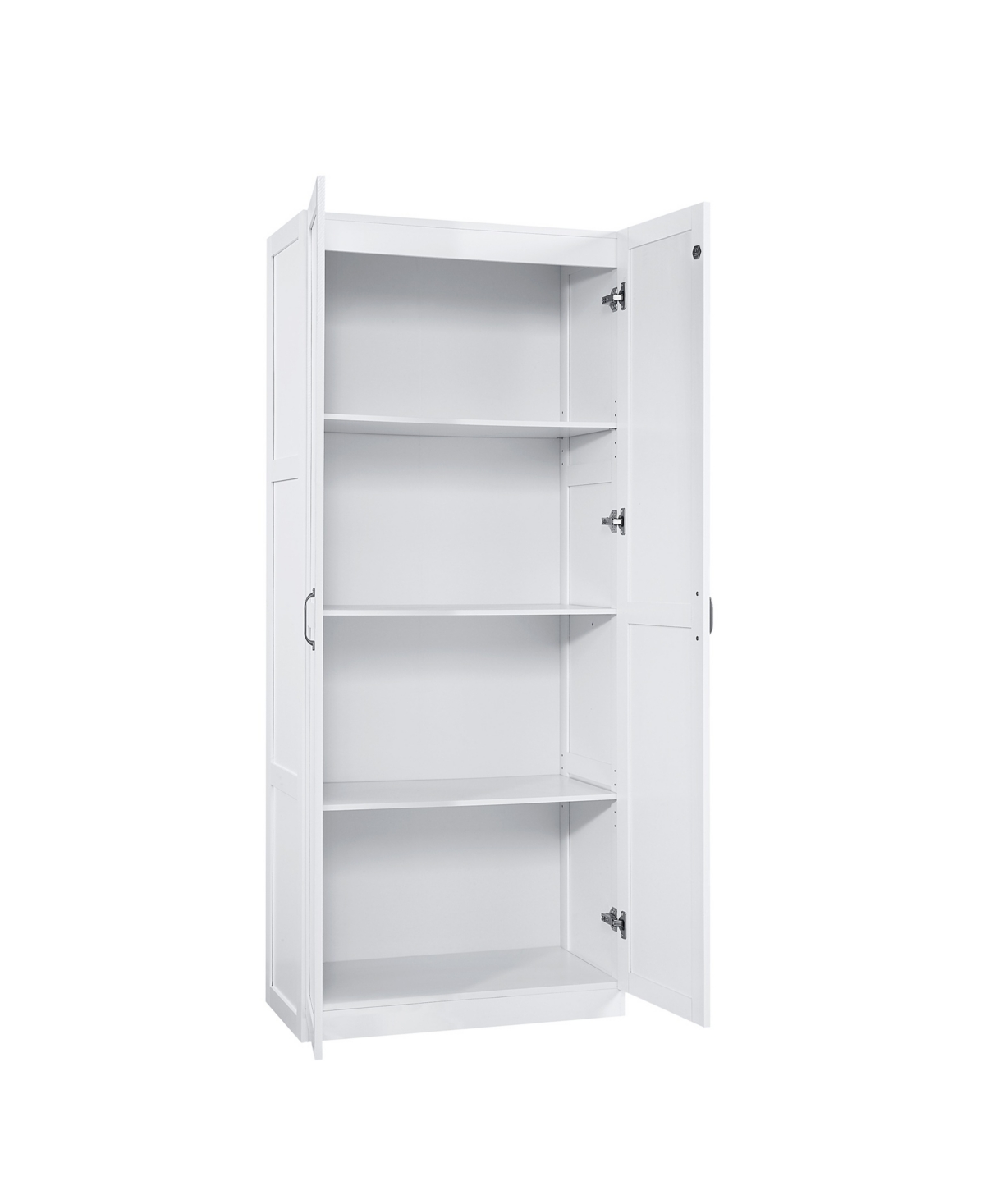 Manhattan Comfort 29.61" Cornelia Wood 4-shelf Storage Closet In White