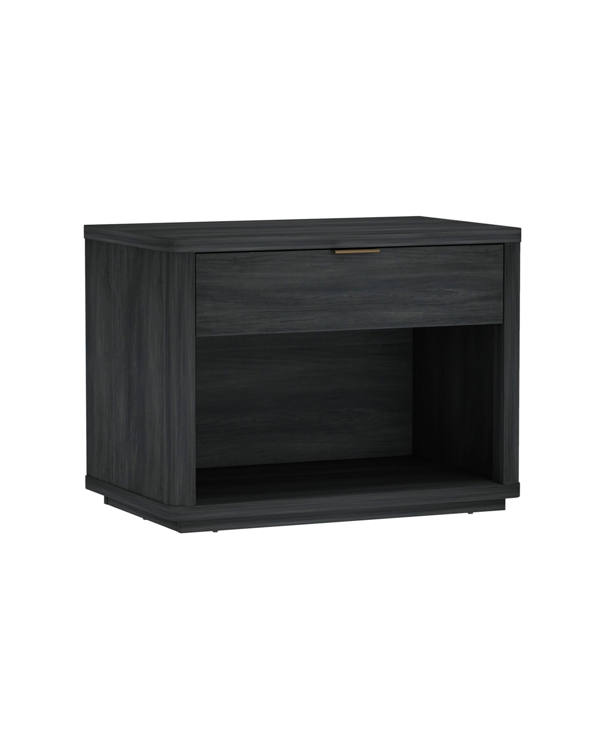 Manhattan Comfort 32" Evelyn Wood 1-drawer Nightstand In Gray