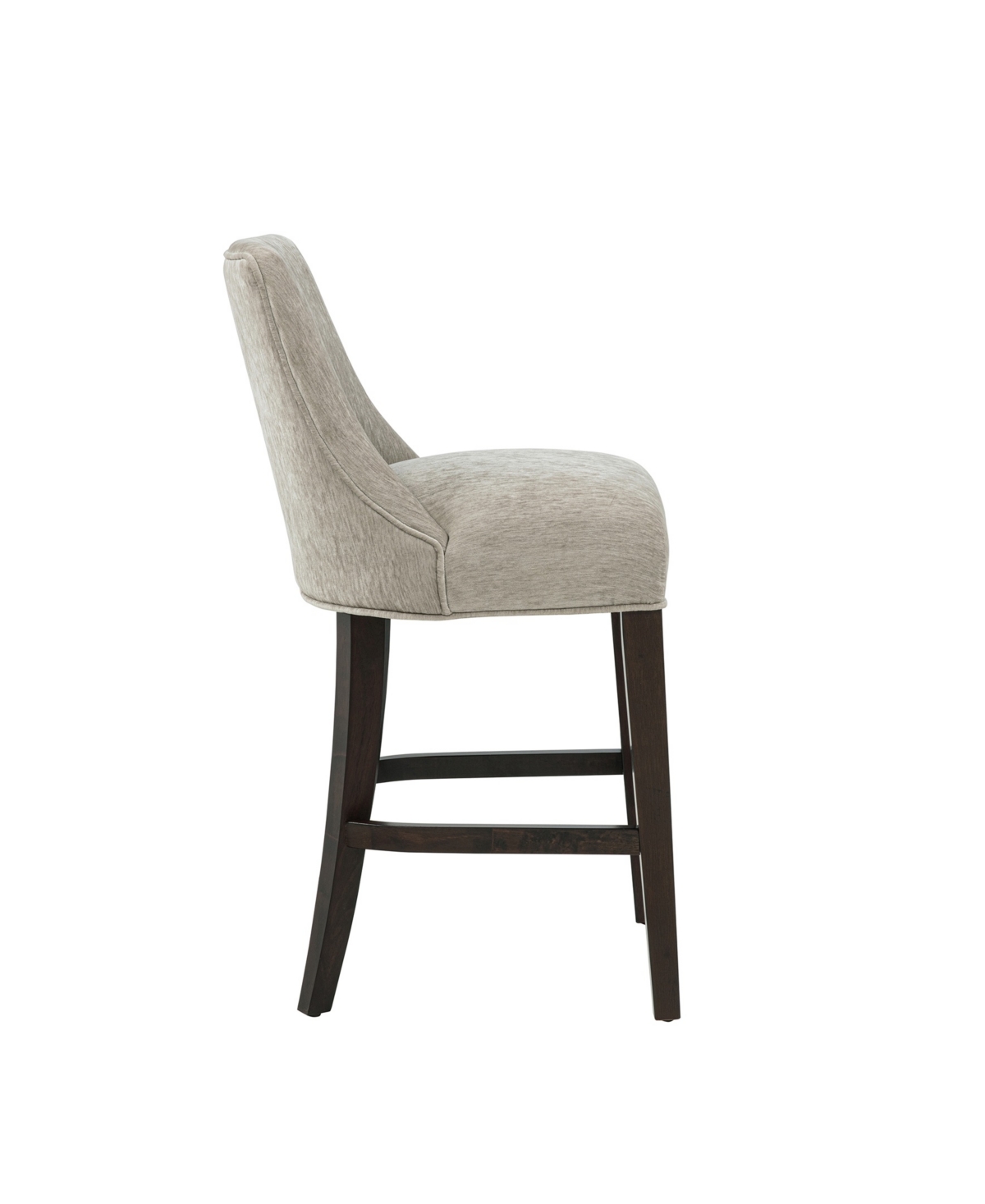 Manhattan Comfort 38.4" Beever Chenille Upholstered Counter Stool In Brown