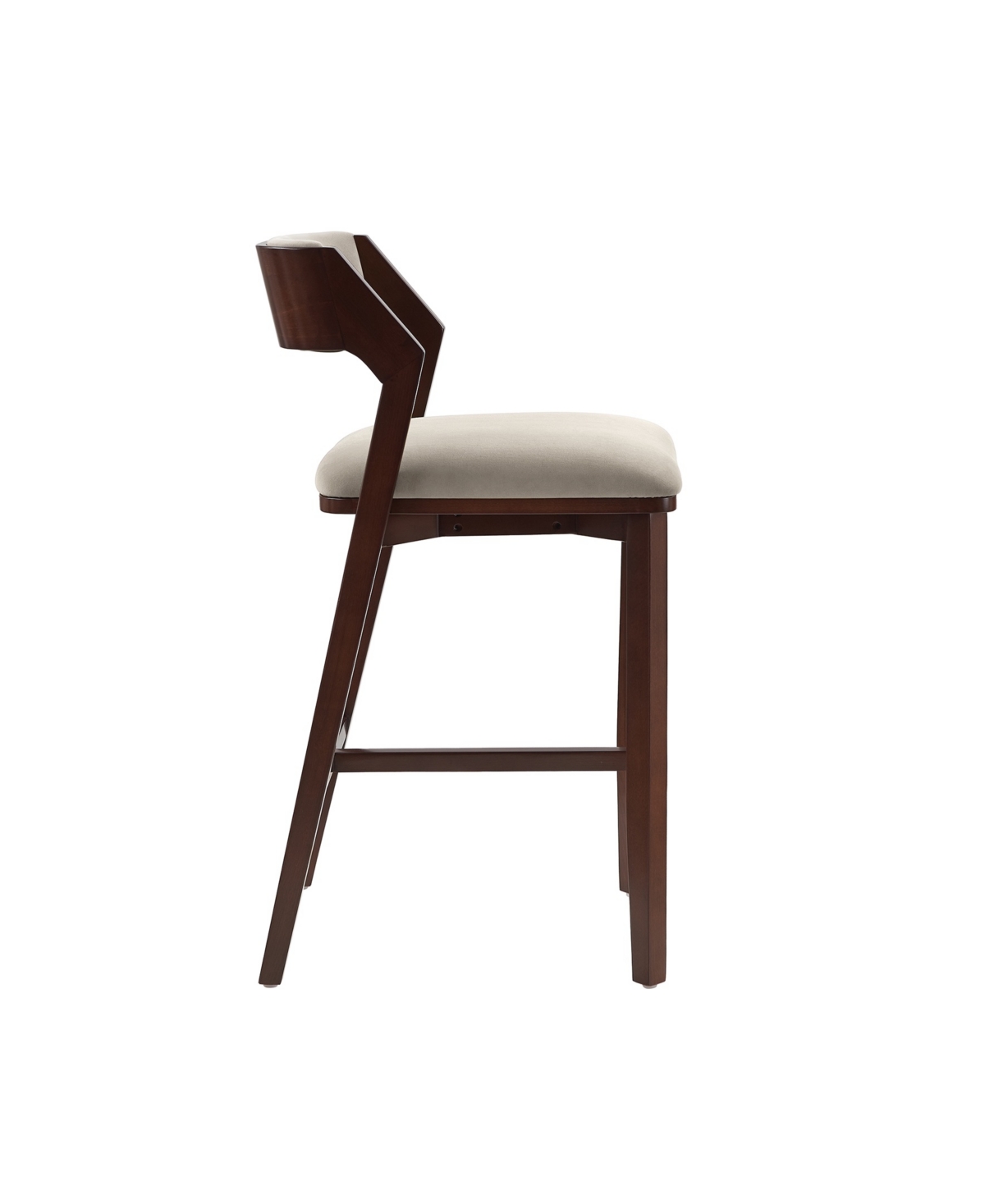 Manhattan Comfort 39.2" Patricia Velvet Upholstered Barstool In Sand