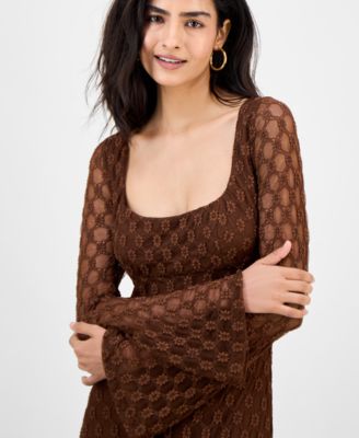 Women's Evannia Bell-Sleeve Lace Dress