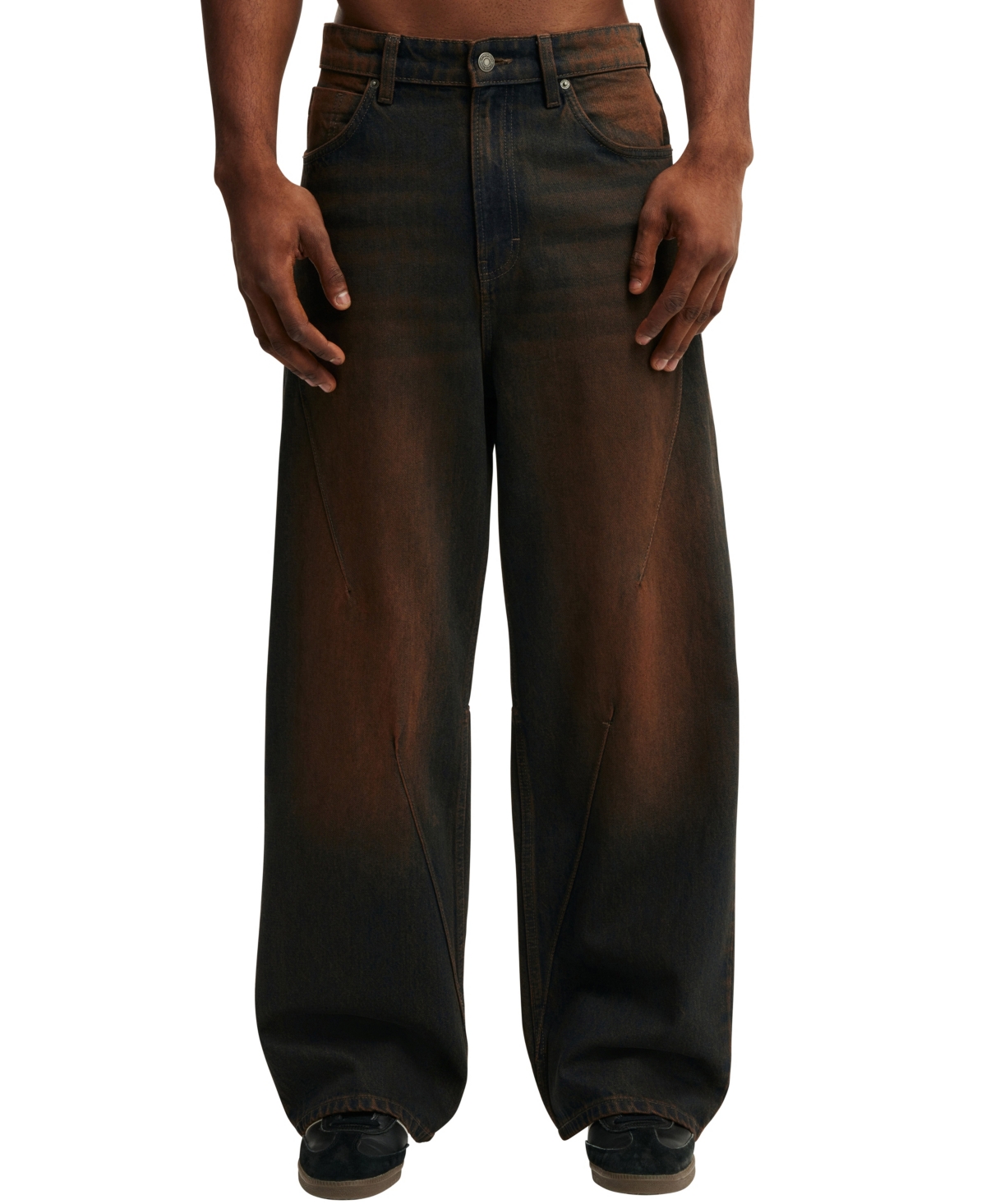 Men's Super Baggy Jeans - Brown