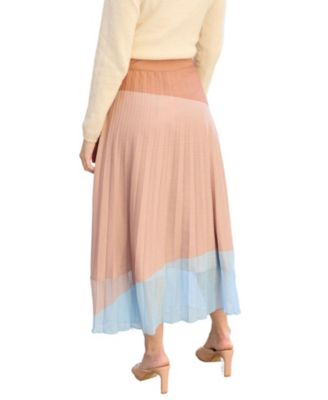 Women's Ladbarn Color Block Pleated Maxi Skirt