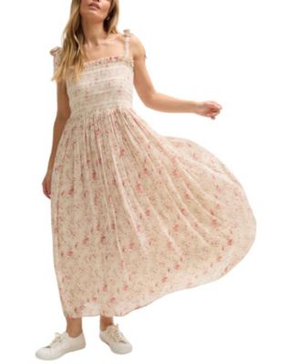 Women's Annie Smocked Print Maxi Dress