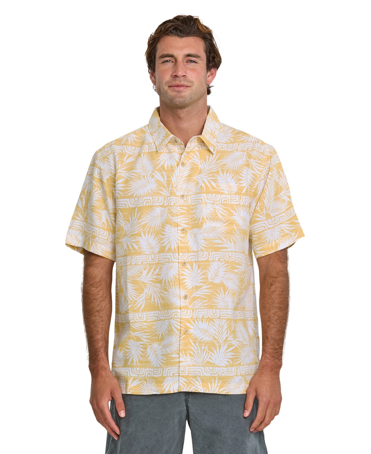 Men's Fern Garden Woven Shirt - Pineapple