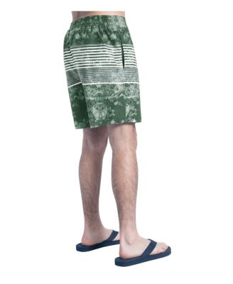 Men's Green/Gray Green Bay Packers Horizon Volley Swim Shorts