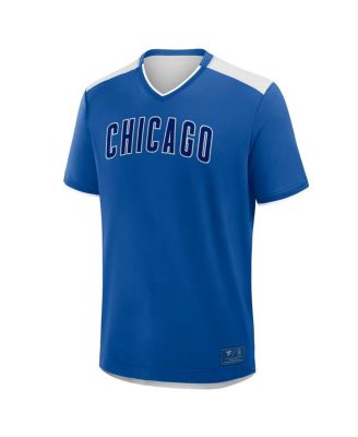 Men's Royal Chicago Cubs Walk Off V-Neck T-Shirt