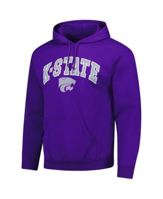 Men's Purple Kansas State Wildcats Logo Fleece Pullover Hoodie