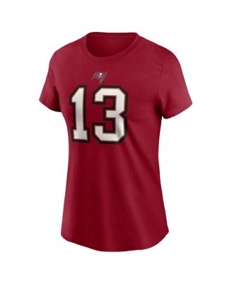 Women's Mike Evans Red Tampa Bay Buccaneers Player Name Number T-Shirt