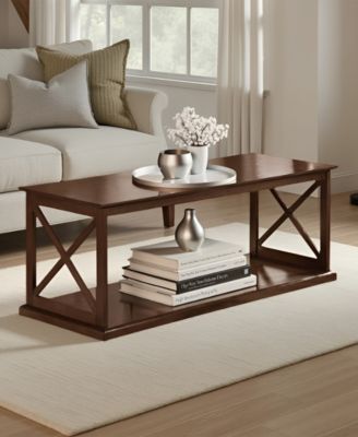 47" Medium-Density Fiberboard Coventry Coffee Table with Shelf