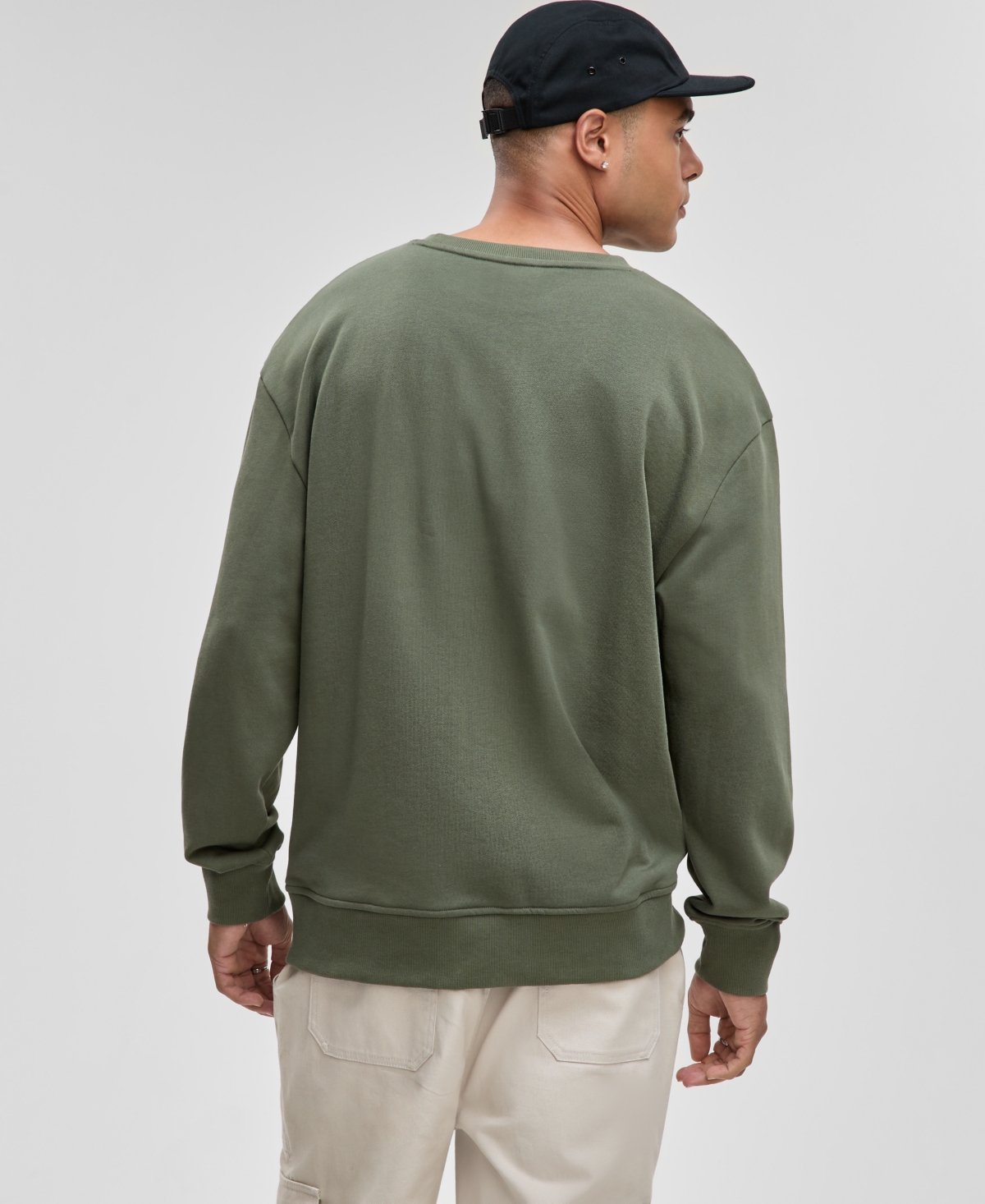 Mode Of One Men's Relaxed-fit Scribble Graphic Sweatshirt, Macy's Exclusive In Green