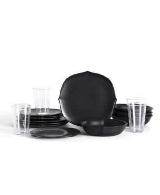 Baskerville 16 Pc. Dinnerware & Glassware Set, Service for 4
