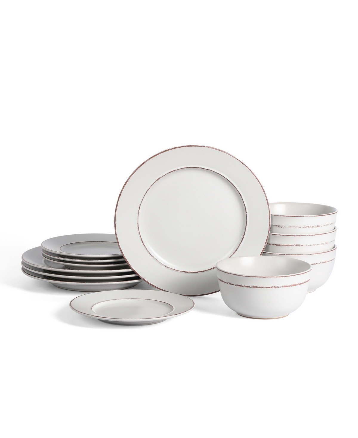 Hazel 12 Pc. Dinnerware Set, Service for 4 - Sand