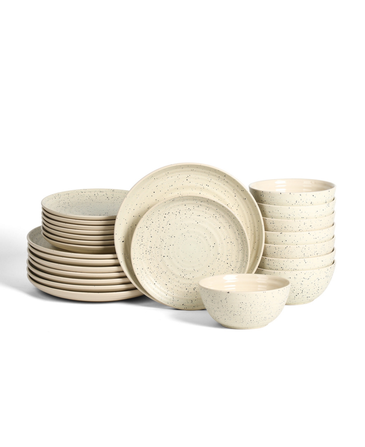 Dua 24 Pc. Dinnerware Set, Service for 8 - White