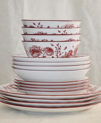 Esme 16 Pc. Dinnerware Set, Service for 4