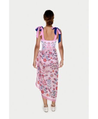Women's Beach Sarong Wrap - Pink Garden