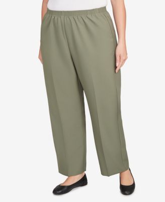 Plus Size Classic Poly Accord Medium Length Pants
