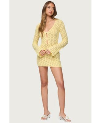 Women's Brie Cut Out Crochet Mini Dress