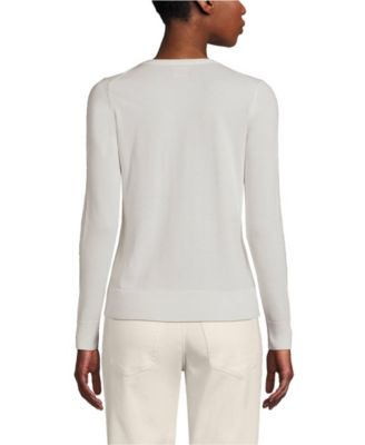 Women's Fine Gauge Cotton Cardigan Sweater