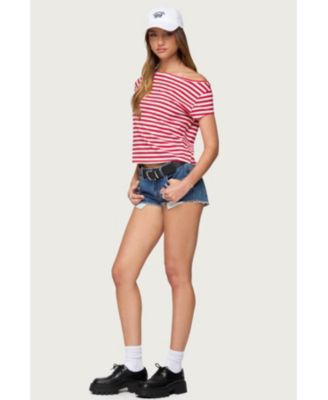 Women's Aretha Striped Off Shoulder Top