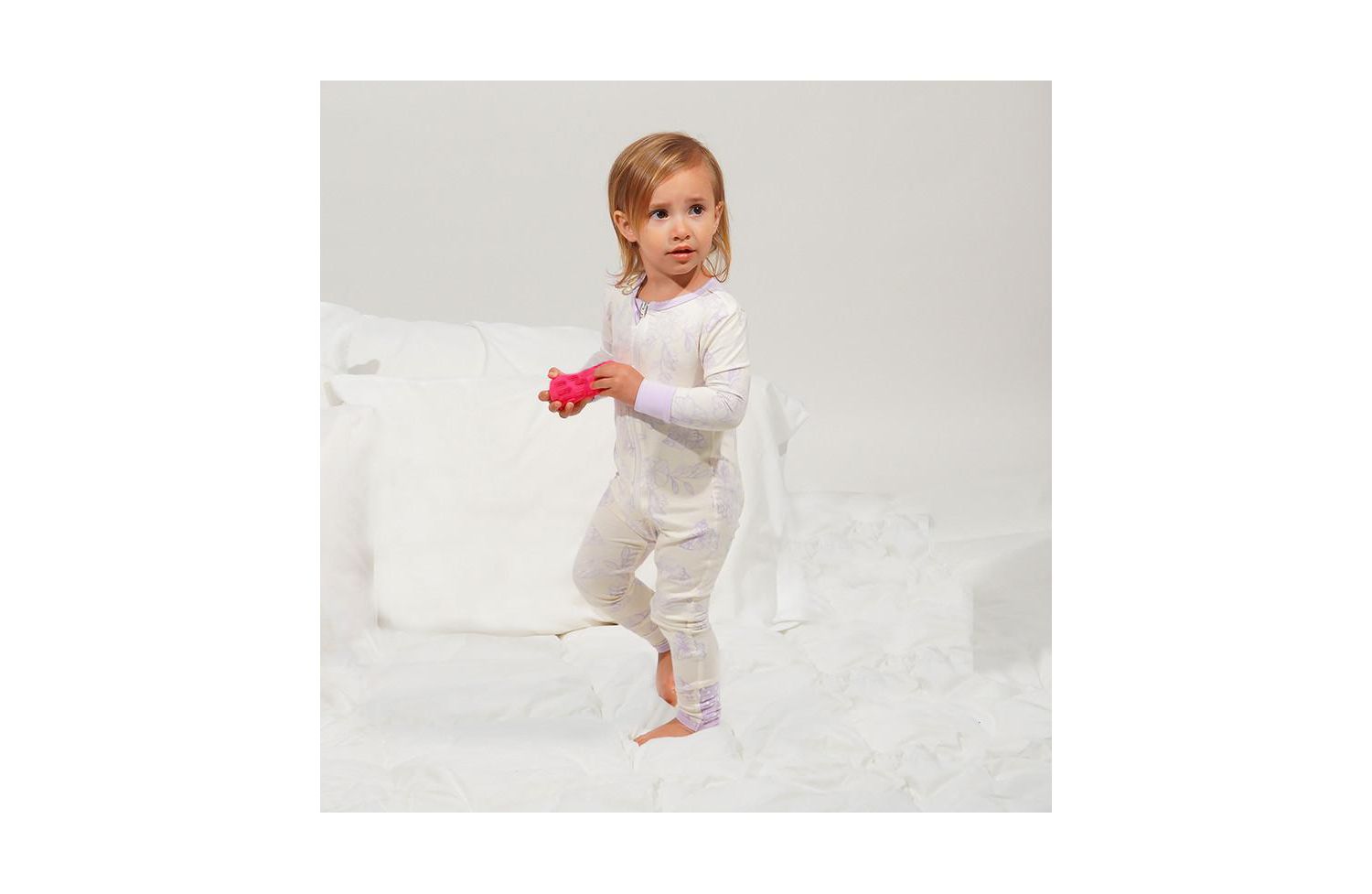 Baby Girls Grey by Everly Grey Convertible Romper Fitted Long Sleeve Pajama