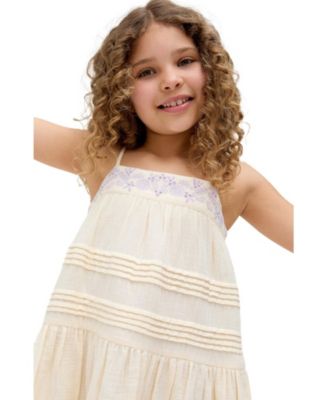 Swish Pin Tuck Embroidered Dress