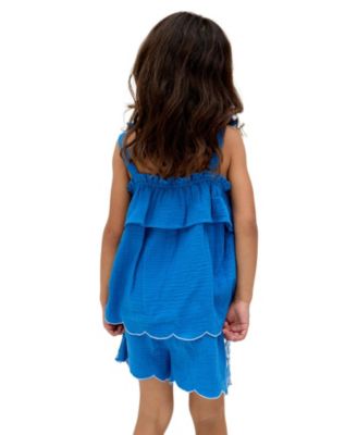 Savvanah Frill Neck All Over Embroidered Co-Ord Set