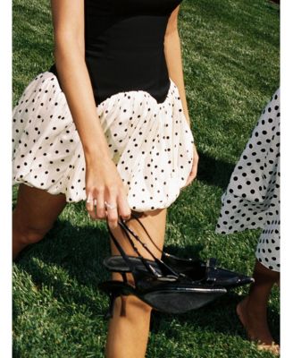 Women's Dahliana Polka Dot Bubble Hem Corset Mini Dress